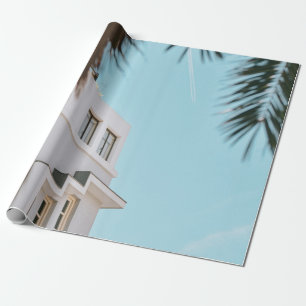 Palm tree near white concrete building wrapping paper