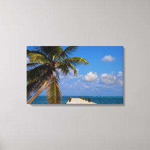 Palm Tree Ocean Tropical Beach Canvas Print