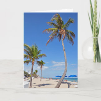 Palm Tree on the Beach Greeting Card