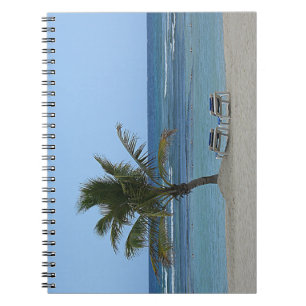 Palm Tree on the Beach Spiral Notebook