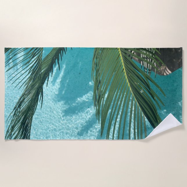palm tree over the water beach towel (Front)