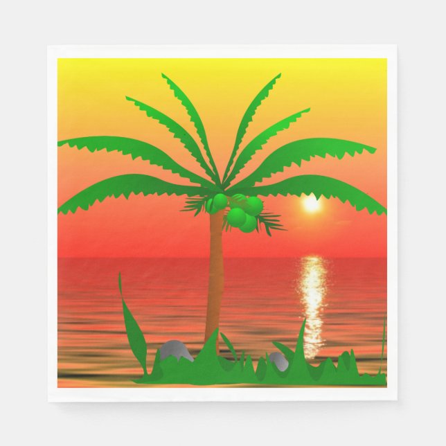 Palm Tree Paper Napkin (Front)