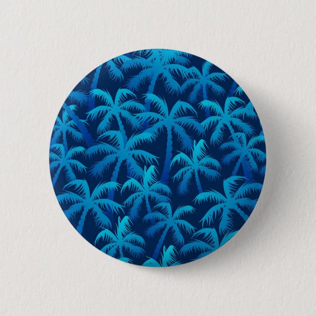 Palm tree pattern 6 cm round badge (Front)