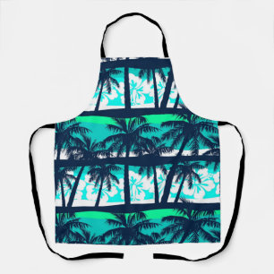 Palm tree pattern apron