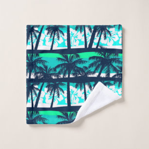Palm tree pattern bath towel set