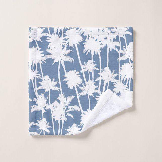 Palm tree pattern bath towel set (Wash Cloth)