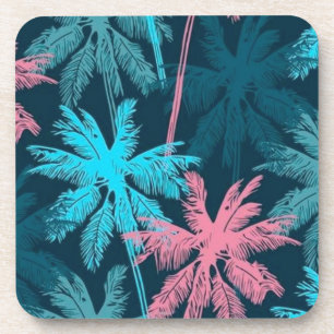 Palm tree pattern coaster