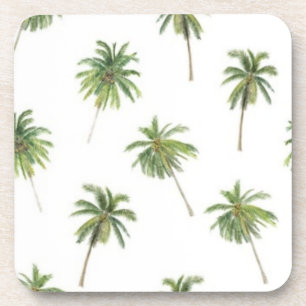Palm tree pattern coaster