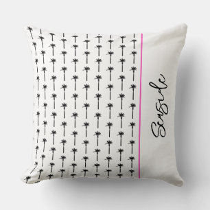 Palm Tree Pattern Custom LOCATION Travel Beach Fun Cushion