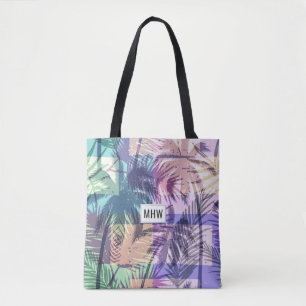 Palm Tree Pattern custom monogram bags