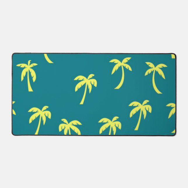 Palm tree pattern desk mat (Front)