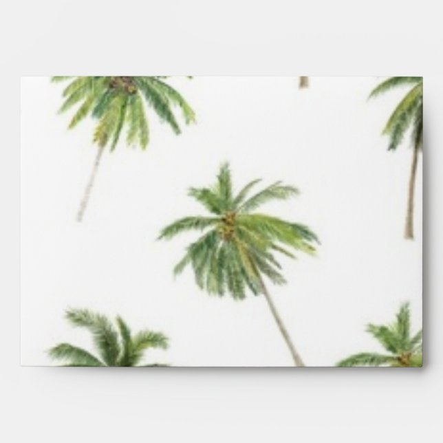 Palm tree pattern envelope (Front)