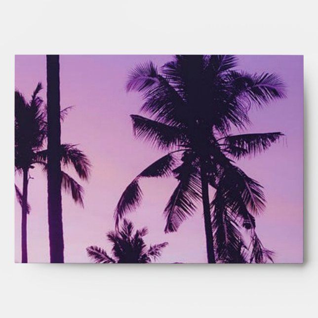 Palm tree pattern envelope (Front)