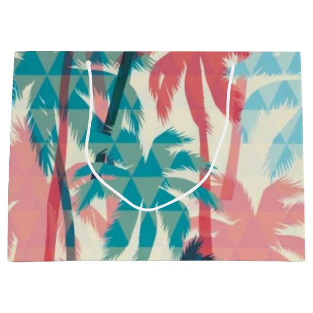 Palm tree pattern large gift bag (Front)