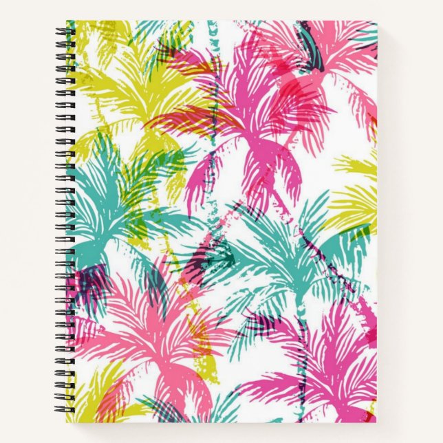 Palm tree pattern notebook (Front)