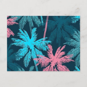 Palm tree pattern postcard