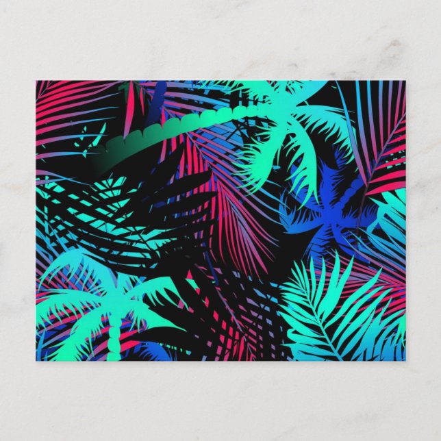 Palm tree pattern postcard (Front)