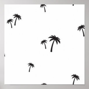 Palm tree pattern poster