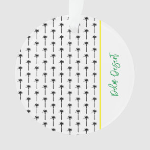 Palm Tree Pattern Travel  LOCATION Desert Chic Ornament