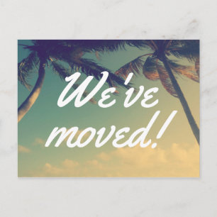 Palm tree photo moving postcards for new address
