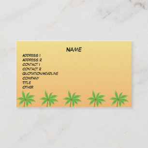 Palm Tree Photo Profile Card
