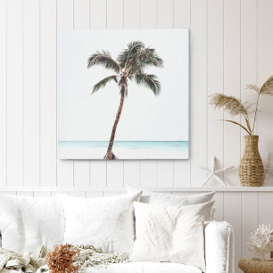 Palm Tree Photo Tropical Coastal Summer  Canvas Pr