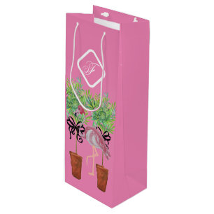 Palm Tree Pink Flamingo Flamingos Cooler Wine Bag