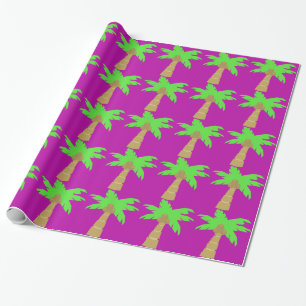Palm Tree Pink Wrapping Paper