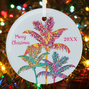 Palm Tree Pop Art Ornament