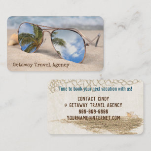 Palm Tree Reflection In Sunglasses  Business Card