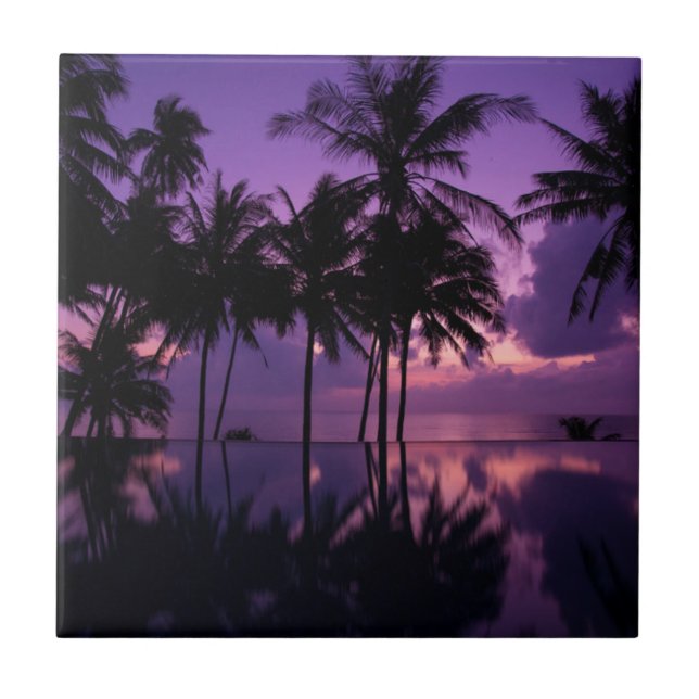 Palm Tree Reflection Tile (Front)