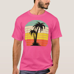 Palm Tree Retro Style Tropical Beach Vintage Funn T-Shirt