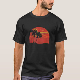 Palm Tree Retro Tropical Beach Summer Vacation Gif T-Shirt