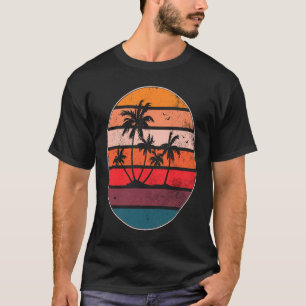Palm Tree Retro Tropical Beach Vintage Style 70s 8 T-Shirt