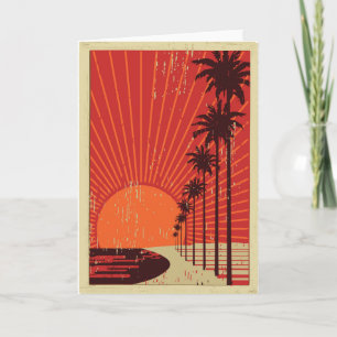 Palm Tree Row Card