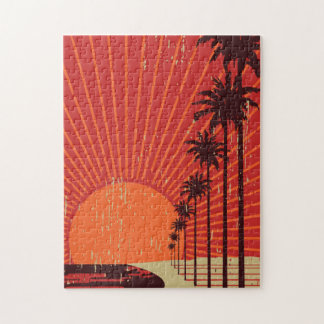 Palm Tree Row Jigsaw Puzzle