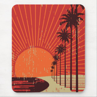 Palm Tree Row Mouse Pad