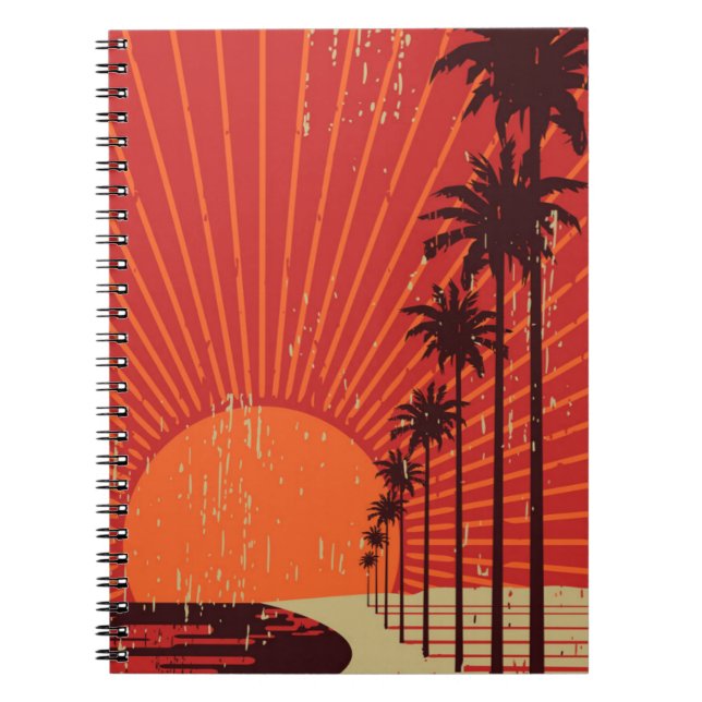 Palm Tree Row Notebook (Front)