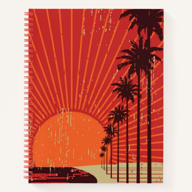 Palm Tree Row Notebook (Front)