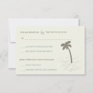 Palm tree -rsvp cards