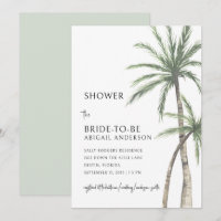 Palm Tree Sage Bridal Shower