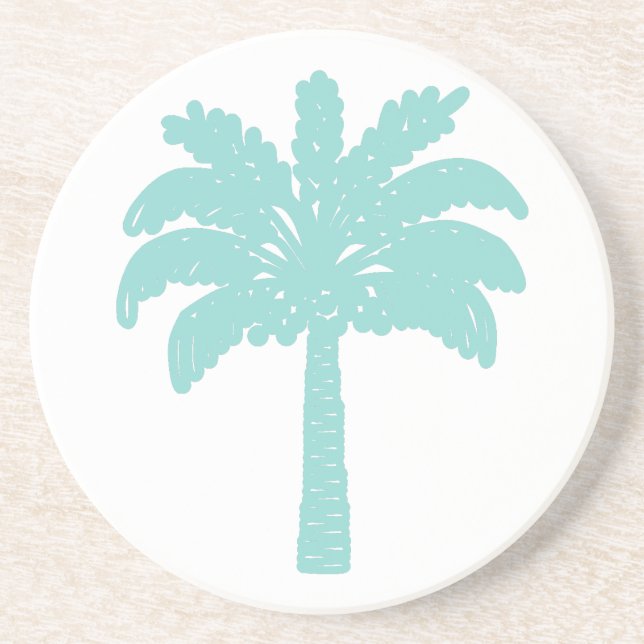 Palm Tree Sandstone Coaster (Front)