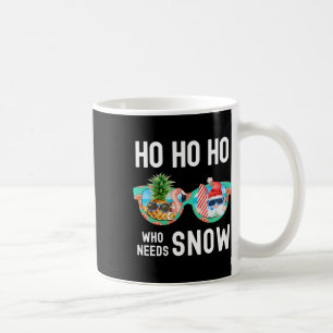 Palm Tree Santa Surfing Summer Vacation Christmas  Coffee Mug