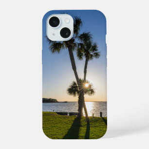 Palm Tree Scissors Silhouette iPhone Case