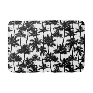 Palm Tree Shadow Pattern Bath Mat