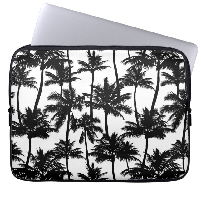 Palm Tree Shadow Pattern Laptop Sleeve (Front)