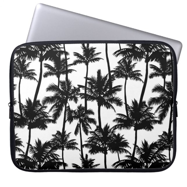 Palm Tree Shadow Pattern Laptop Sleeve (Front)