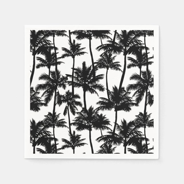 Palm Tree Shadow Pattern Napkin (Front)