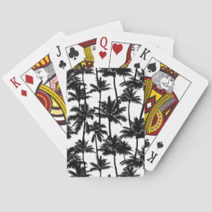 Palm Tree Shadow Pattern Playing Cards