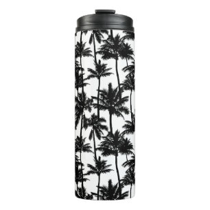 Palm Tree Shadow Pattern Thermal Tumbler